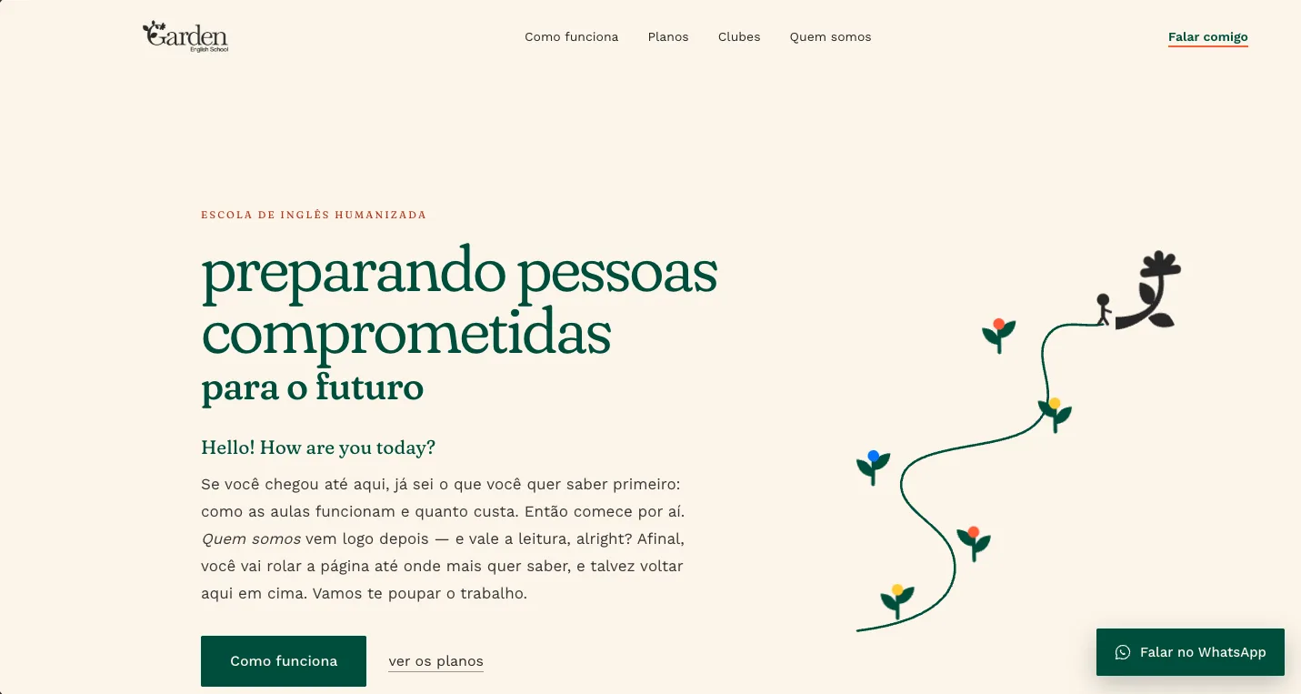 Garden English School home page